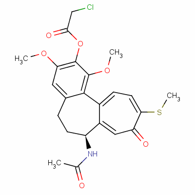 [(7S)-7-乙酰氨基-1,3-二甲氧基-10-甲硫基-9-氧代-6,7-二氢-5H-苯并[d]庚搭烯-2-基]2-氯乙酸酯结构式_148731-67-3结构式