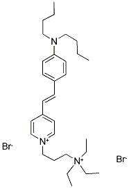 N-(3-triethylammoniumpropyl)-4-(4-(dibutylamino)styryl)pyridinium dibromide Structure,149838-22-2Structure