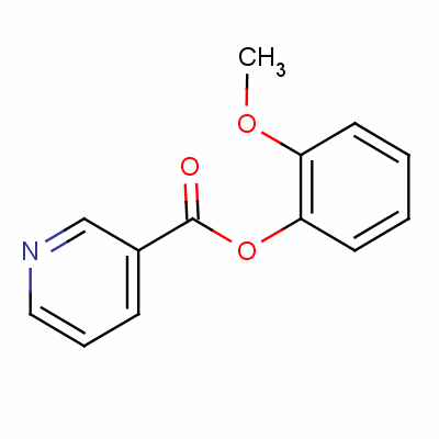 烟酸愈创木酯结构式_15057-98-4结构式