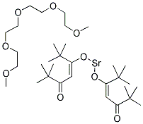 双(2,2,6,6-四甲基-3,5 - 庚二酮酸)锶,四甘醇二甲醚加成物结构式_150939-76-7结构式