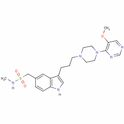 1-[3-[3-[4-(5-Methoxypyrimidin-4-yl)piperazin-1-yl]propyl]-1h-indol-5-yl]-n-methylmethanesulfonamide Structure,151140-96-4Structure