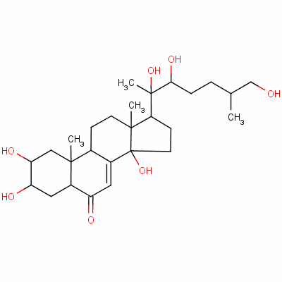 牛膝甾酮对照品结构式_15130-85-5结构式
