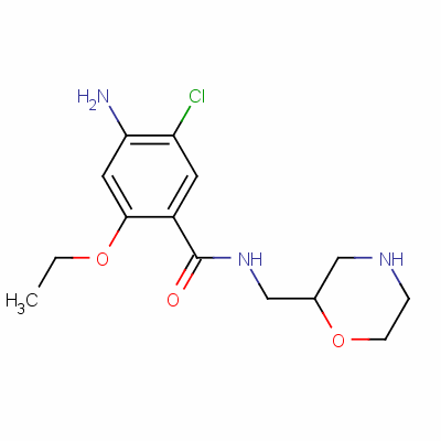 4-氨基-5-氯-2-乙氧基-N-(吗啉-2-甲基)苯甲酰胺结构式_152013-26-8结构式