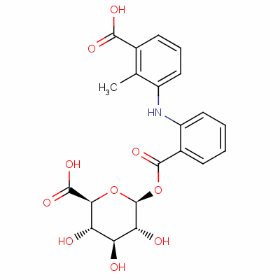 (2S,3S,4S,5R,6S)-6-[2-[(3-羧基-2-甲基苯基)氨基]苯甲酰基]氧基-3,4,5-三羟基四氢吡喃-2-羧酸结构式_152832-30-9结构式