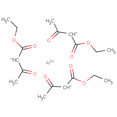 三(乙基乙酰乙酸基)铝结构式_15306-17-9结构式