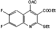 Ethyl 4-acetoxy-6,7-difluoro-2-(ethylthio)quinoline-3-carboxylate Structure,154330-68-4Structure