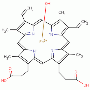羟高铁血红素结构式_15489-90-4结构式