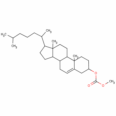 [10,13-二甲基-17-(6-甲基庚烷-2-基)-2,3,4,7,8,9,11,12,14,15,16,17-十二氢-1H-环戊并[a]菲-3-基]甲基碳酸酯结构式_15507-52-5结构式