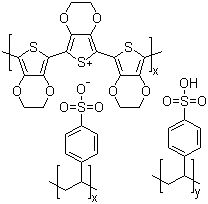 聚(3,4-亚乙二氧基噻吩)-聚(苯乙烯磺酸)结构式_155090-83-8结构式