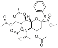 5-乙酰氨基-4,7,8,9-四-O-乙酰基-3,5-双脱氧-2-S-苯基-2-硫基-D-结构式_155155-64-9结构式