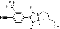 4-[3-(4-羟基丁基)-4,4-二甲基-5-氧代-2-硫氧代咪唑啉-1-基]-2-(三氟甲基)苯甲腈结构式_155180-53-3结构式