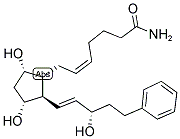 (5Z)-7-{(1R,2R,3R,5S)-3,5-二羟基-2-[(3S)-3-羟基-5-苯基-1-戊烯-1-基]环戊基}-5-庚烯酰胺结构式_155205-89-3结构式