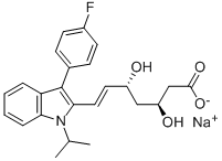 (3S,5R,6E)-7-[3-(4-氟苯基)-1-异丙基-1H-吲哚-2-基]-3,5-二羟基-6-庚烯酸结构式_155229-76-8结构式