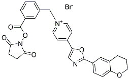 4-[2-(3,4-二氢-2H-苯并吡喃-6-基)-1,3-恶唑-5-基]-1-(3-{[(2,5-二氧代-1-吡咯烷基)氧基]羰基}苄基)吡啶鎓溴化物结构式_155863-03-9结构式