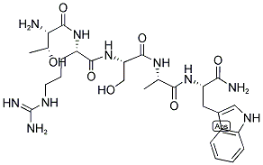 L-苏氨酰-L-精氨酰-L-丝氨酰-L-丙氨酰-L-色氨酰胺结构式_155918-12-0结构式