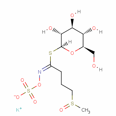 1-Thio-beta-d-glucopyranose 1-[4-(methylsulfinyl)-n-(sulfooxy)butanimidate] monopotassium salt Structure,15592-34-4Structure