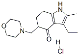 3-乙基-6,7-二氢-2-甲基-5-吗啉甲基吲哚-4(5H)-酮盐酸盐结构式_15622-65-8结构式
