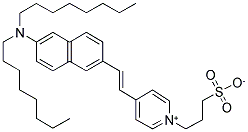 4-(2-[6-(二辛基氨基)-2-萘烯基]乙烯基)-1-(3-硫代丙基)吡啶内盐结构式_157134-53-7结构式