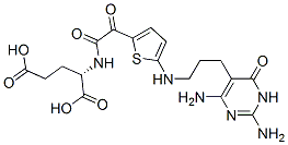 n-[[5-[[3-(2,6-二氨基-1,4-二氢-4-氧代-5-嘧啶)丙基]氨基]-2-噻吩]羰基]-L-谷氨酸结构式_158010-68-5结构式