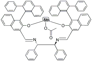 乙酸(1S,2S)-N,N-双[(R)-2-羟基-2-苯基-1,1-联萘基-3-基亚甲基]-1,2-二苯基乙二胺合锰(III)结构式_158052-18-7结构式