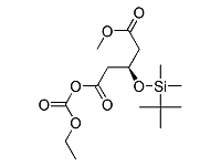 1-乙氧羰基-5-甲基-(3R)-叔丁基二甲硅氧基戊二酸酯结构式_158275-79-7结构式