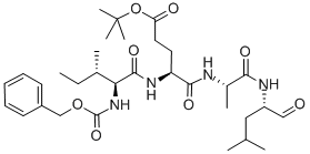 Z-异亮氨酰-叔丁基谷氨酰-丙氨酸-亮氨酸缩醛结构式_158442-41-2结构式