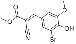 3-(3-溴-4-羟基-5-甲氧基苯基)-2-氰基丙烯酸甲酯结构式_158532-02-6结构式