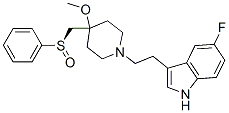 5-F氟-3-[2-[4-甲氧基-4-[[(r)-苯基亚磺酰基]甲基]-1-哌啶基]乙基]-1H-吲哚结构式_158848-32-9结构式