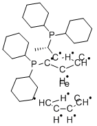(S)-(+)-l-[(R)-2-( 二环己基膦基) 三戊铁基]乙基二环己基膦结构式_158923-07-0结构式