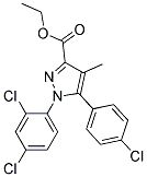 5-(4-氯苯基)-1-(2,4-二氯苯基)-4-甲基-1H-吡唑-3-羧酸乙酯结构式_158941-22-1结构式