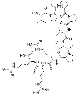 L-valyl-l-prolyl-l-prolyl-l-prolyl-l-valyl-l-prolyl-l-prolyl-l-arginyl-l-arginyl-l-arginine Structure,159088-48-9Structure