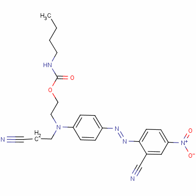 2-[(2-氰基乙基)[4-[(2-氰基-4-硝基苯基)偶氮]苯基]氨基]乙基丁基氨基甲酸酯结构式_15958-43-7结构式