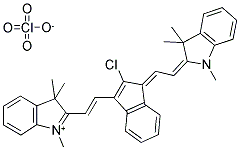 2-((E)-2-(2-chloro-1-[(e)-2-(1,3,3-trimethyl-1,3-dihydro-2h-indol-2-ylidene)ethylidene]-1h-inden-3-yl)ethenyl)-1,3,3-trimethyl-3h-indolium perchlorate Structure,159824-78-9Structure
