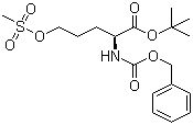5-[(甲基磺酰)氧]-N-[(苯甲氧基)羰基]-L-正缬氨酸 1,1-二甲酸乙酯结构式_159877-09-5结构式