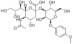4-甲苯基3-O-(N-乙酰基-α-神经氨酰基)-β-D-吡喃半乳糖苷结构式_159922-54-0结构式