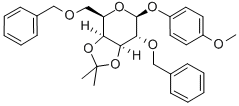4-甲氧苯基2,6-二-O-苄基-3,4-O-异亚丙基-β-D-吡喃半乳糖苷结构式_159922-68-6结构式