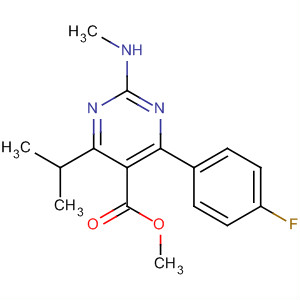 5-嘧啶羧酸,4-(4-氟苯基)-2-(甲基氨基)-6-(1-甲基乙基)-甲酯结构式_160009-36-9结构式