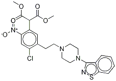 2-[5-[2-[4-(1,2-苯异噻唑-3-基)-1-哌嗪]乙基]-4-氯-2-硝基苯基]-丙二酸 1,3-二甲酯结构式_160384-39-4结构式