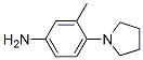 3-甲基-4-(1-吡咯烷基)苯胺结构式_16089-43-3结构式