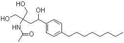 N-[3-羟基-1,1-双(羟基甲基)-3-(4-辛基苯基)丙基]乙酰胺结构式_162361-41-3结构式