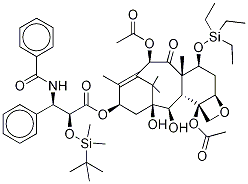 7-O-(三乙基硅烷基)-2’-O-叔-丁基(二甲基)硅烷基-2-去苯甲酰基紫杉醇结构式_162459-94-1结构式