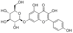 山奈酚-7-O-葡萄糖苷结构式_16290-07-6结构式