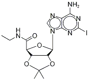 2-碘-5’-乙基甲酰氨基-2’,3’-O-异丙基亚基腺苷结构式_162936-24-5结构式