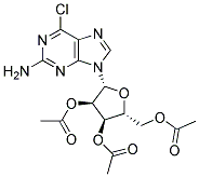 9-[2,3,5-三-o-乙酰基-beta-d-呋喃核糖]-2-氨基-6-氯嘌呤结构式_16321-99-6结构式