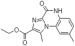 1,8-二甲基-4-氧代-4,5-二氢咪唑[1,2-a]喹喔啉-2-羧酸乙酯结构式_164329-39-9结构式