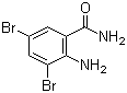 2-氨基-3,5-二溴苯甲酰胺结构式_16524-04-2结构式