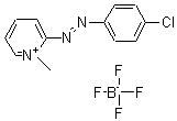 2-((P-chlorophenyl)azo)-1-methylpyridiniumTetrafluoborate Structure,16600-16-1Structure