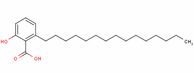 银杏酸(C15:0)结构式_16611-84-0结构式
