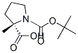 (2R)-2-甲基-1,2-吡咯烷二羧酸-1-(1,1-二甲基乙基)酯结构式_166170-15-6结构式