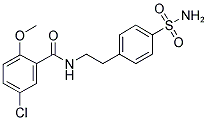 4-[2-(5-氯-2-甲氧基苯甲酰氨基)乙基]苯磺酰胺结构式_16673-34-0结构式